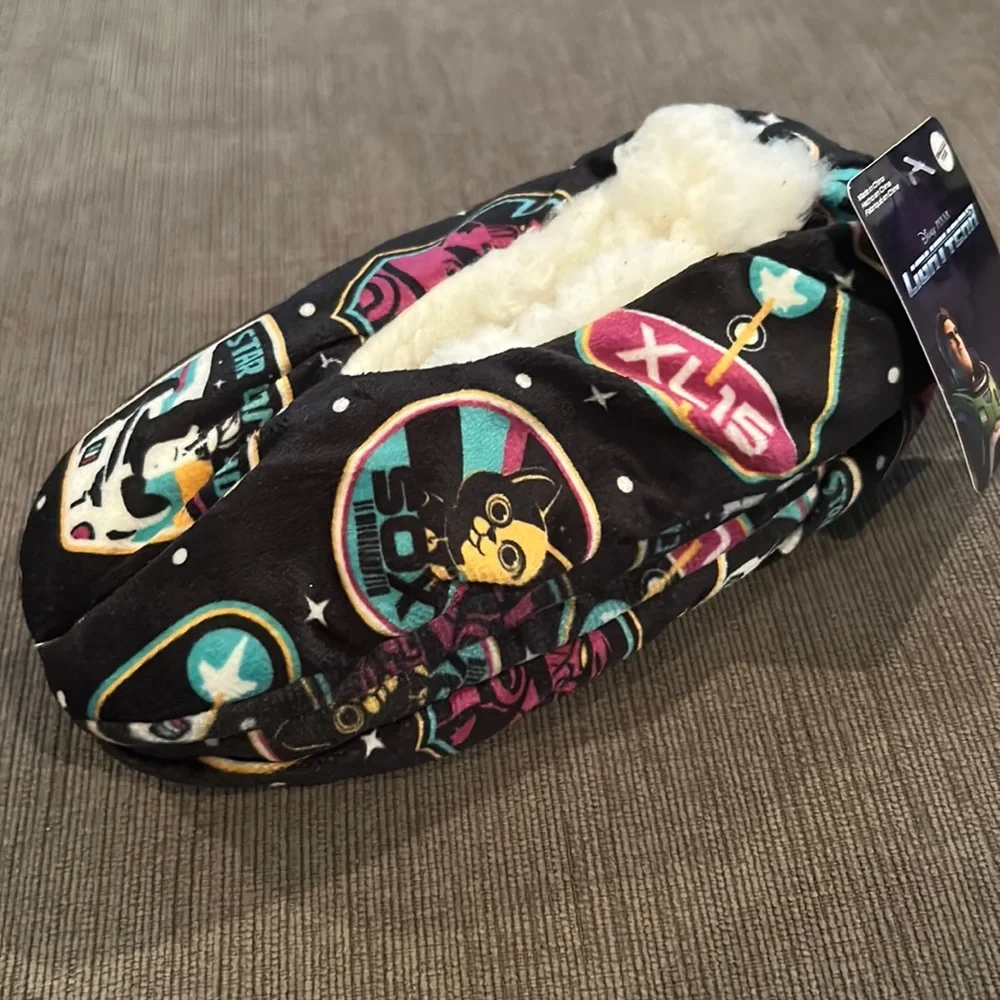 Disney Pixar Lightyear Toddler Cozy Slipper sock Grippers S/M NEW